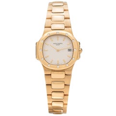 Patek Philippe Ladies Yellow Gold Diamond Nautilus Wristwatch