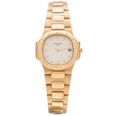 Patek Philippe Ladies Yellow Gold Diamond Nautilus Wristwatch