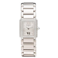 Patek Philippe Ladies Twenty-Four White Gold Diamond Quartz Wristwatch