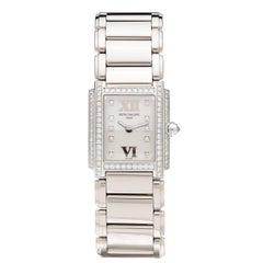 Patek Philippe Ladies Twenty-Four White Gold Diamond Quartz Wristwatch