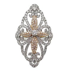 2.00 Carat Diamond White and Rose Gold Ring 2