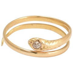 Antique Victorian Diamond Snake Ring