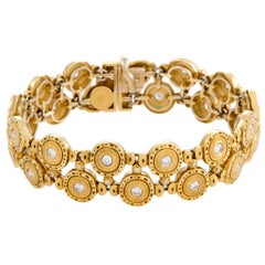 Alex Sepkus Diamond Studded Two Row Yellow Gold Bracelet 4