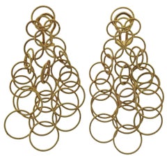 Buccellati Hawaii Gold Long Pendant Earrings