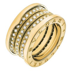 Bulgari Yellow Gold Diamond "B.Zero1" Ring
