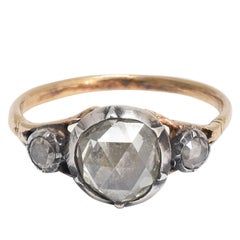 Georgian 1 Carat Rose Cut Diamond Engagement Ring