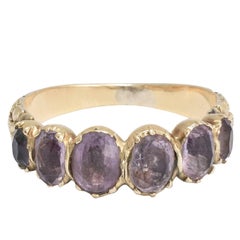 Antique Georgian Amethyst Half Hoop Ring