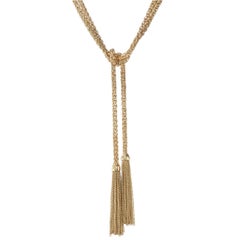 Used Lariat Necklace in 18 Karat Yellow Gold