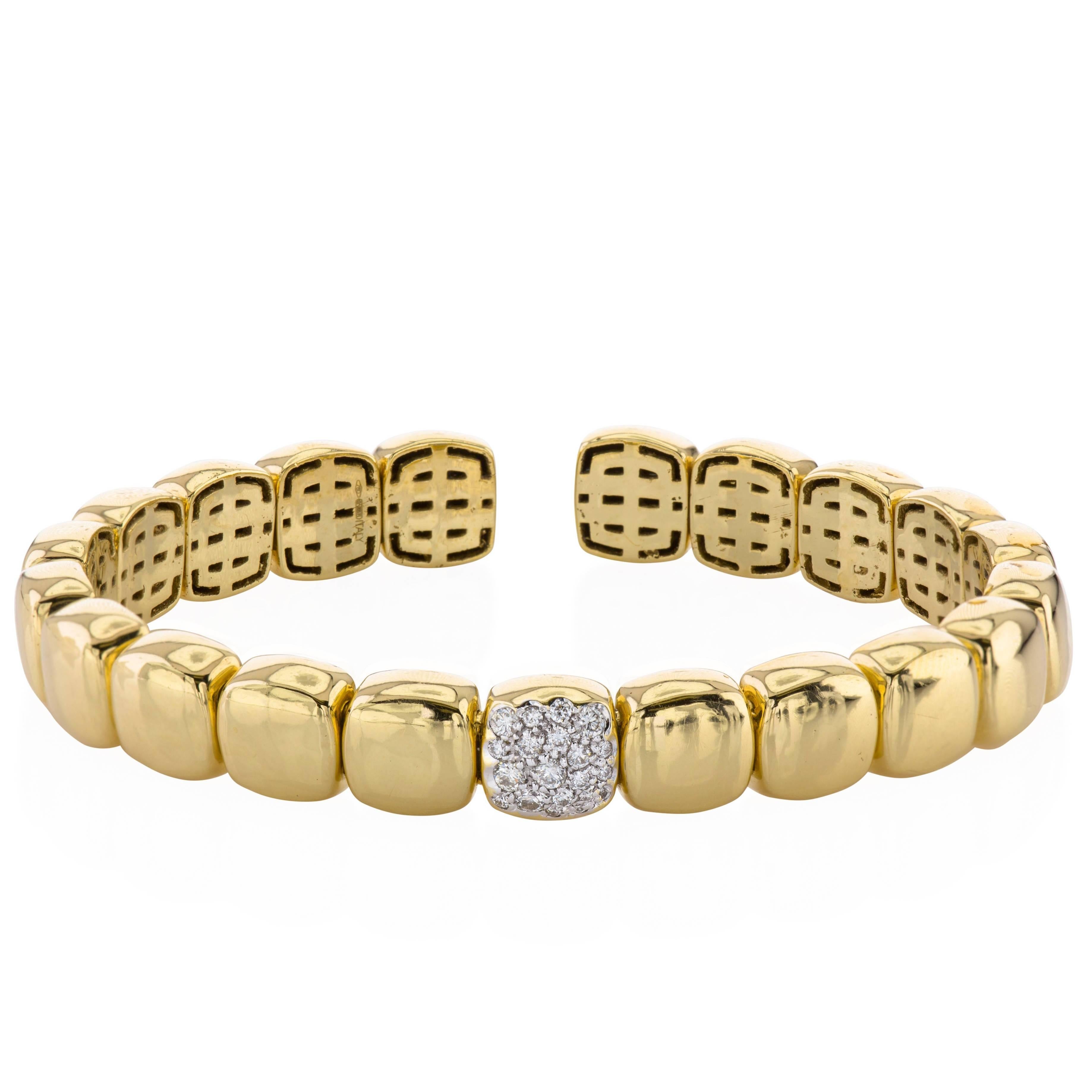 Papini Yellow Gold and Diamond Bracelet