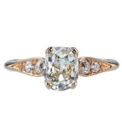 Cushion Cut Diamond Rose Gold Engagement Ring 3