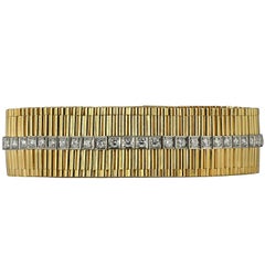 Cartier Retro Round Diamond Yellow Gold Bracelet 8