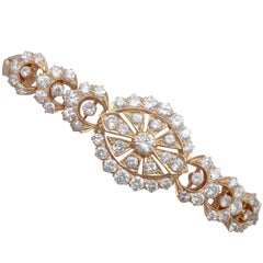 1930s 4.26 Carat Diamond and Rose Gold Bracelet 2
