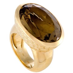 Hellmuth Golden Beryl Yellow Gold Cocktail Ring