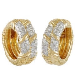 Van Cleef & Arpels Diamond Hoop Earrings 1