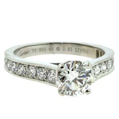 Cartier 1985 Solitaire Diamond Engagement Ring in Platinum