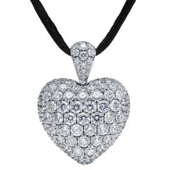 Towe Norlen 7.55 Carat Contemporary Diamond Heart Pendant Necklace
