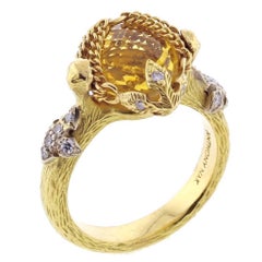 Anthony Nak Citrine and Diamond Ring