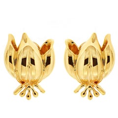 Valentin Magro Comet Flower Gold Earrings