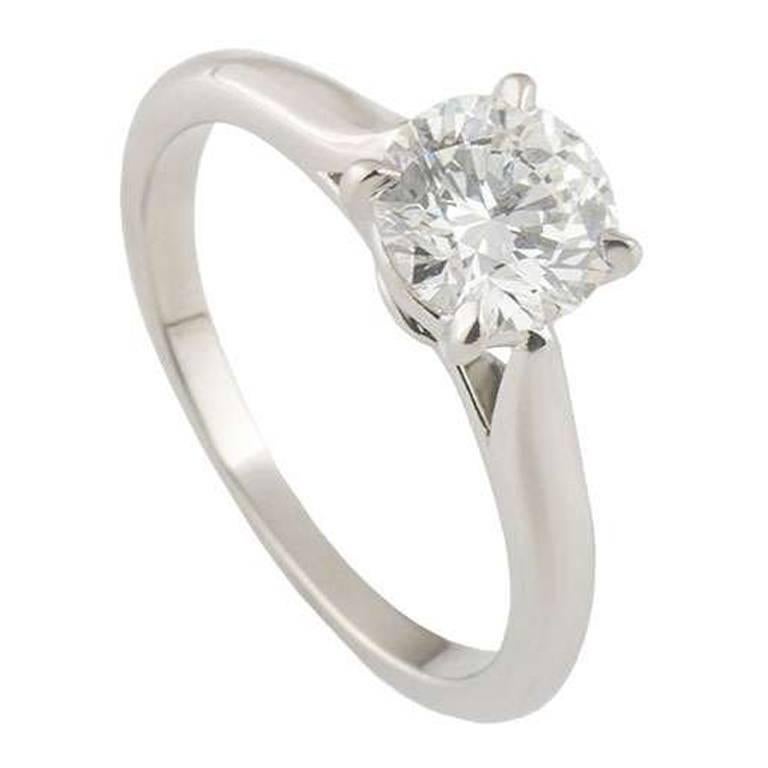 Cartier 1895 Diamond Engagement Ring 1.08 Carat