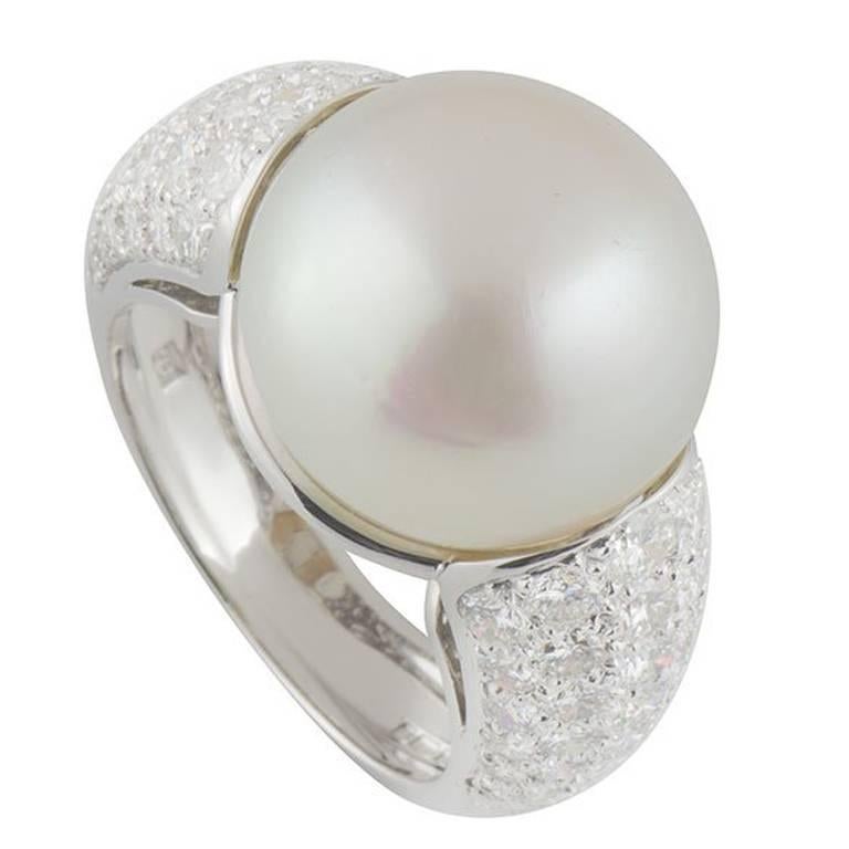 Cartier Pearl and Diamond Ring 2.75 Carat at 1stDibs cartier pearl
