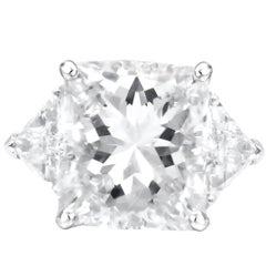 GIA Certified 13.73 Carat Radiant Cut Diamond Ring 4