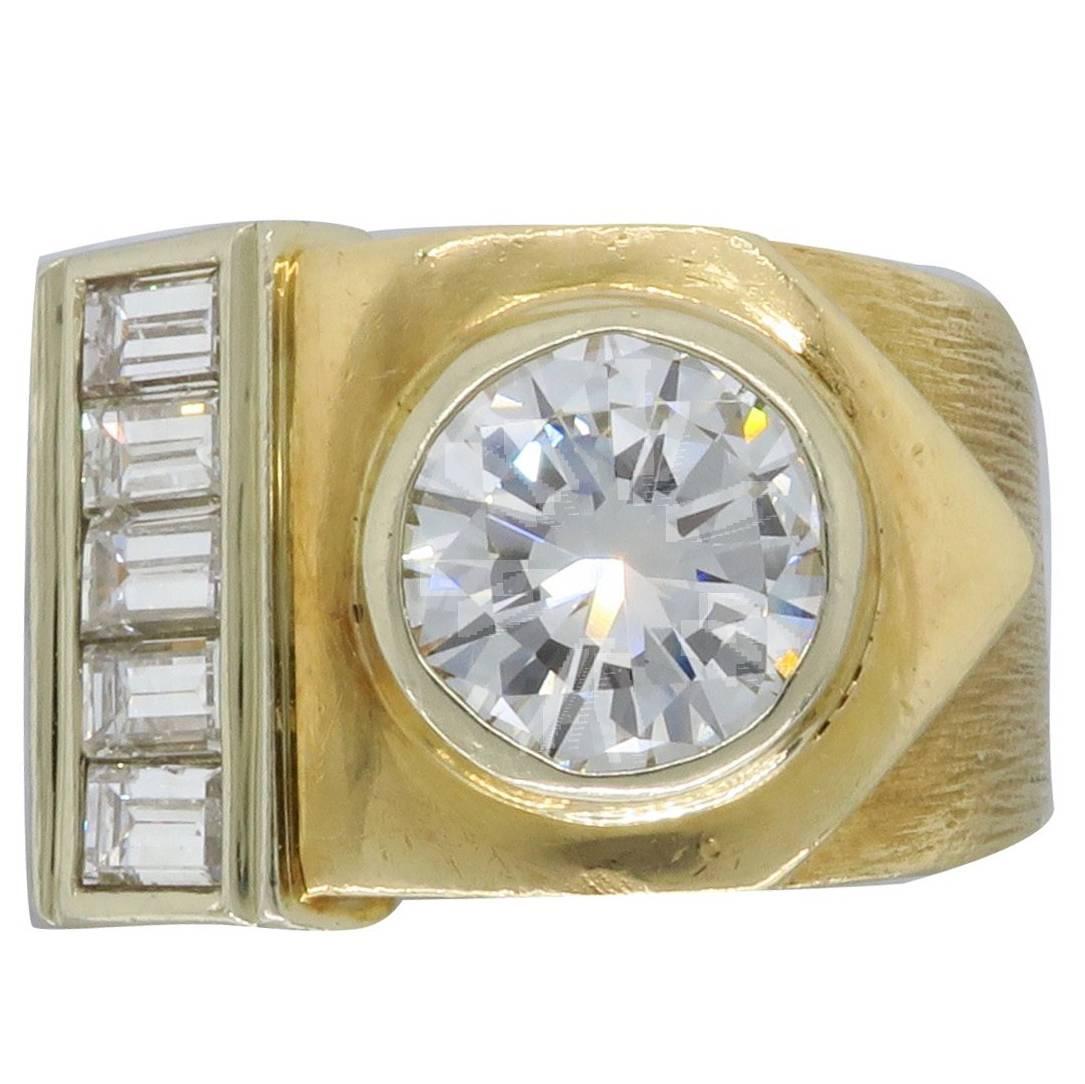 14 Karat Yellow Gold 1.98 Carat Diamond Ring