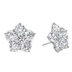 Betteridge Medium Diamond Flower Cluster Earstuds