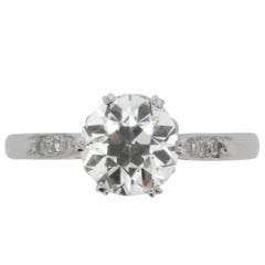 Late Deco 1.51 Carat Solitaire Diamond Ring, circa 1940s