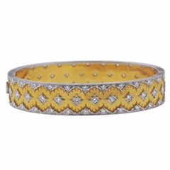 Buccellati Diamond Gold Bangle Bracelet 2