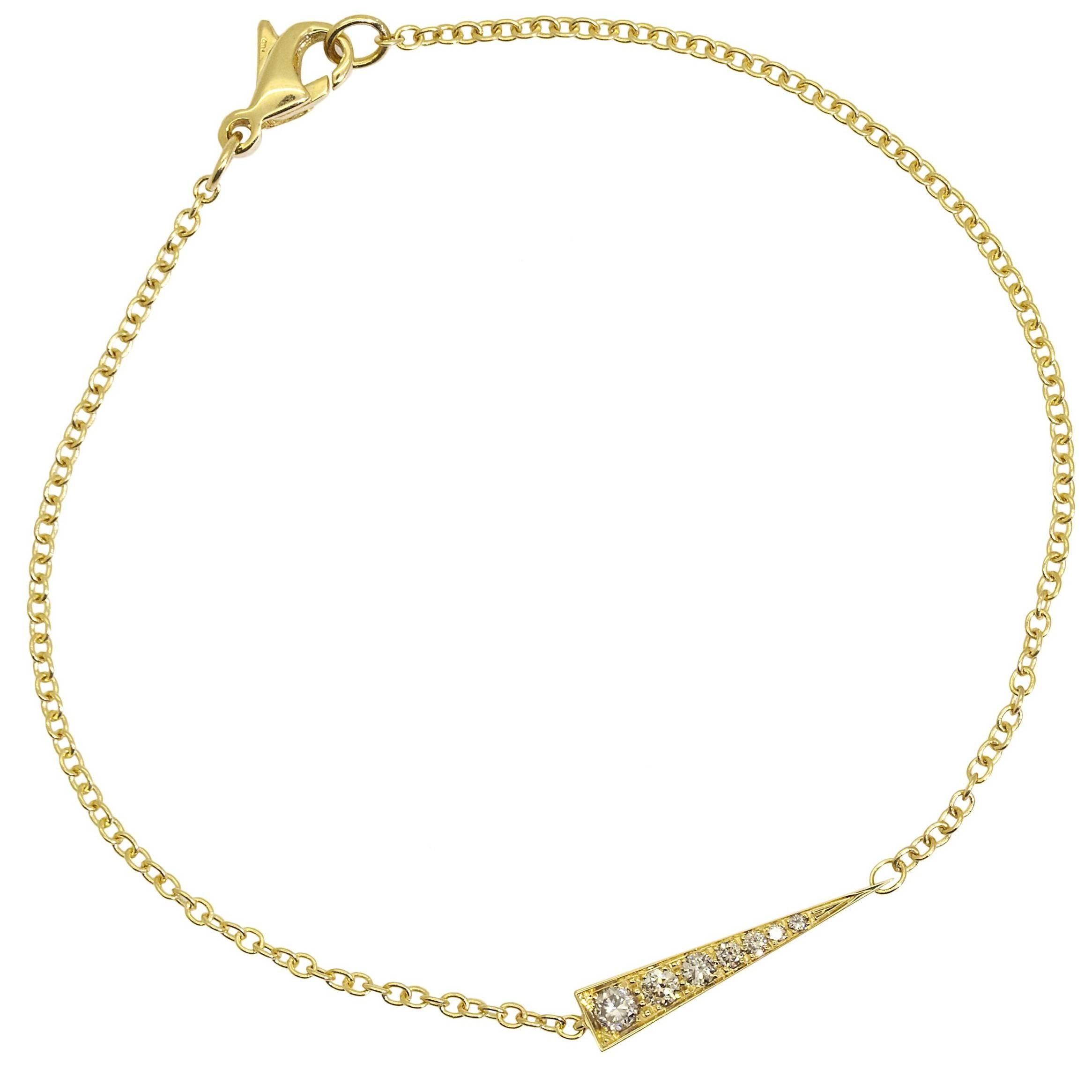 Daou Spark Diamond Bracelet in Yellow Gold For Sale