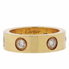 Cartier Love Diamond Gold Band Ring