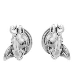 Sterling Silver Han Horse Cufflinks by John Landrum Bryant