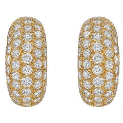Van Cleef 
Arpels Diamond Domed Half-Hoop Earrings