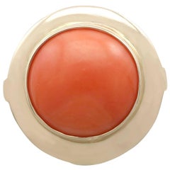 4.50 Carat Red Coral and Yellow Gold Cocktail Ring, circa 1945 4.50 Carat Red Coral and Yellow Gold Cocktail Ring, circa 1945
