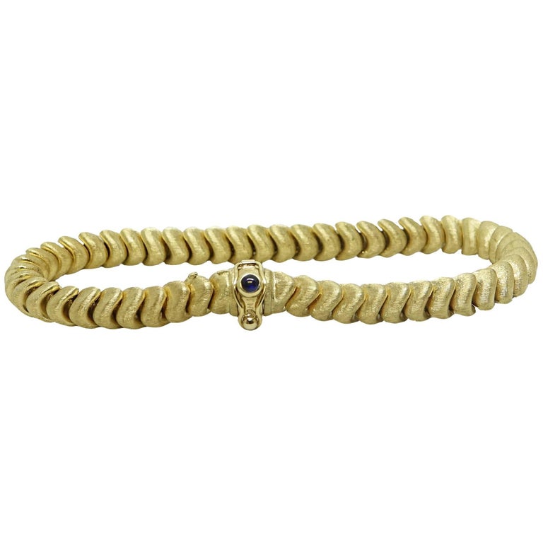 Ladies Chiampesan Italy Yellow Gold Bracelet For Sale at 1stDibs