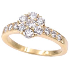 Van Cleef & Arpels White Diamond "Fleurette" Ring