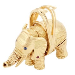 18 Karat Yellow Gold MISS BATIR ELEPHANT Pendant by John Landrum Bryant