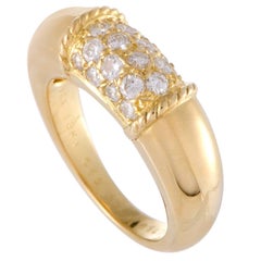 Van Cleef 
Arpels Diamond Yellow Gold Band Ring