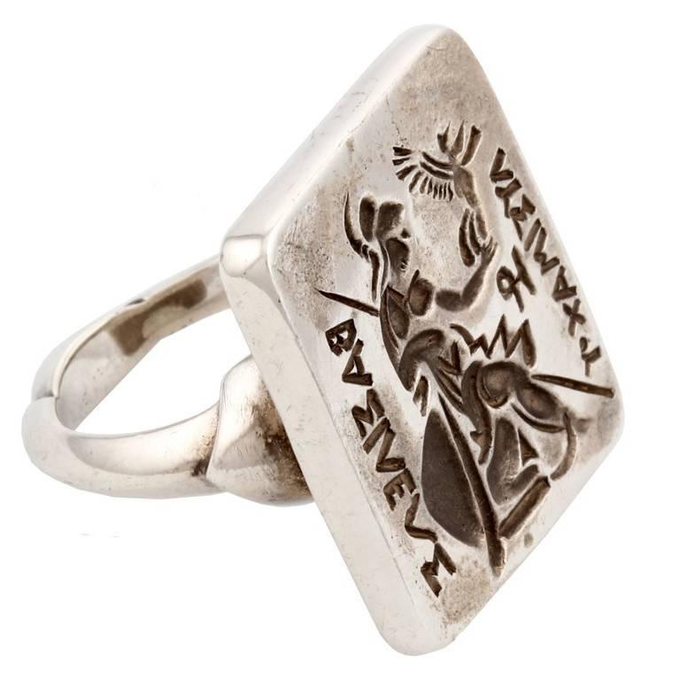 Sterling Silver ATHENA Ring by John Landrum Bryant For Sale