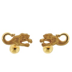 Carrera y Carrera Panther Gold Cufflinks