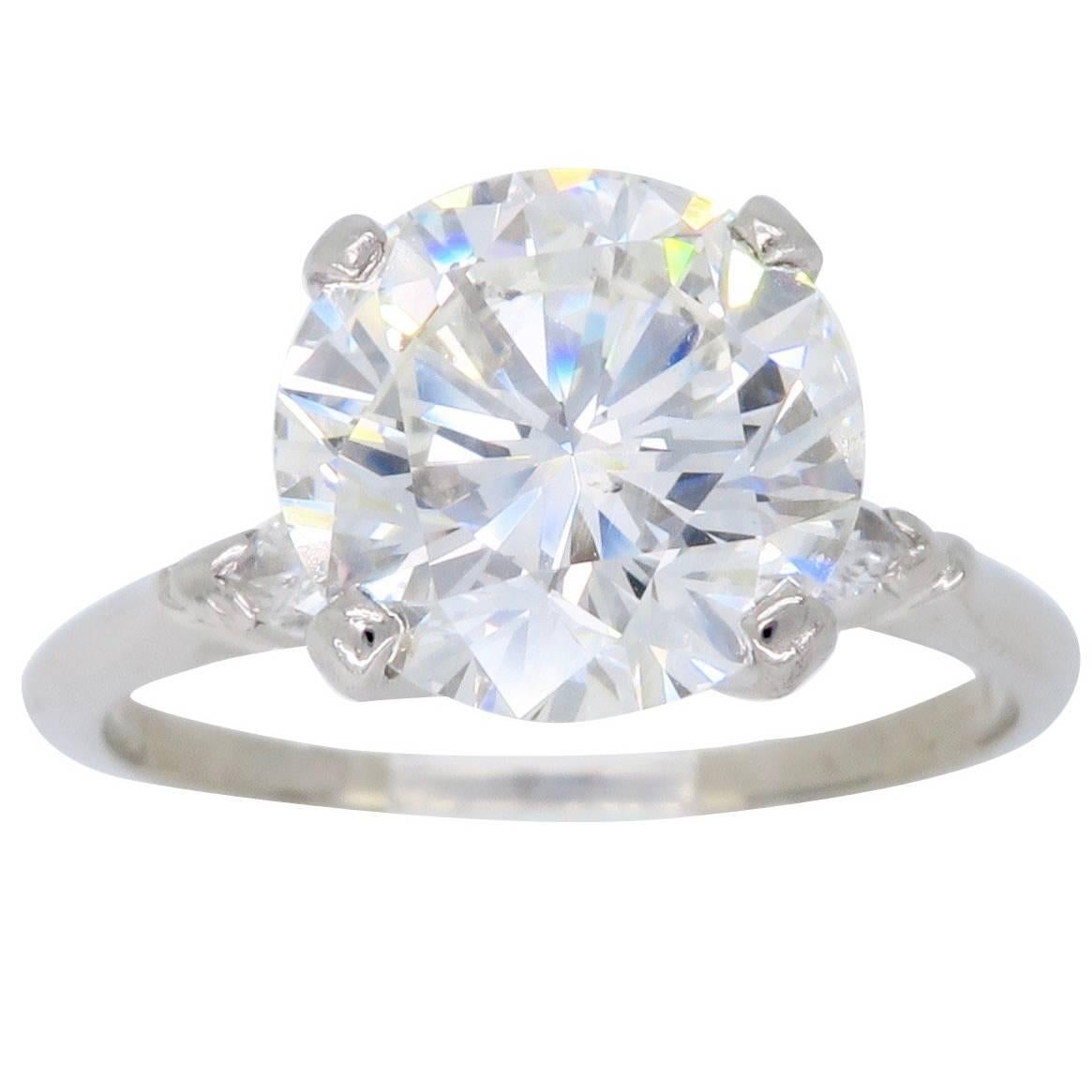 2.67 Carat Diamond Platinum  Engagement Ring