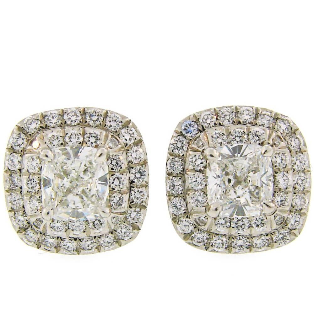 Tiffany & Co. Diamond Platinum Stud Earrings