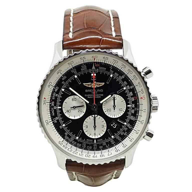 Breitling Stainless Steel Navitimer Automatic Wristwatch Ref AB0127 For Sale
