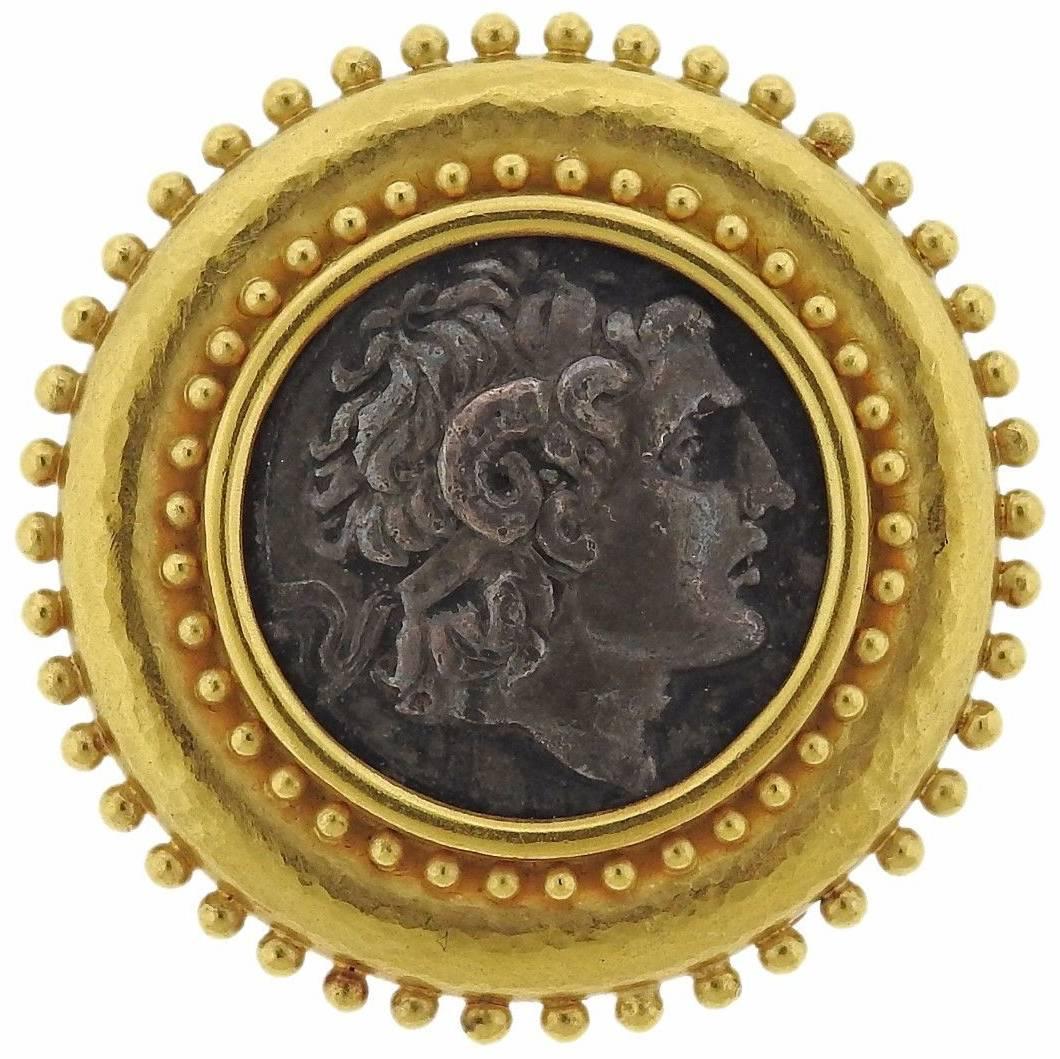 Elizabeth Locke Ancient Coin Gold Brooch Pin