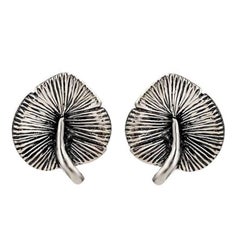 Sterling Silver Water Lily Leaf Earrings by John Landrum Bryant