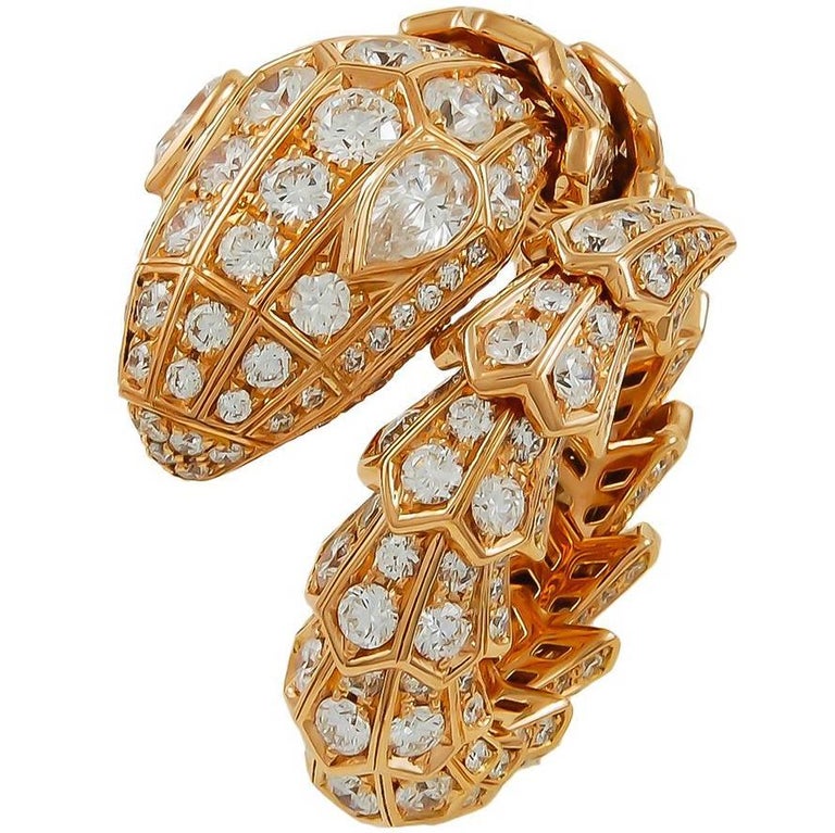 Bulgari Diamond Serpenti Ring For Sale at 1stdibs