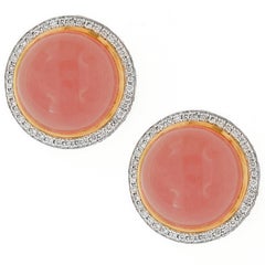 Zorab Creation Jade with Pink Sapphire and White Diamonds Earring