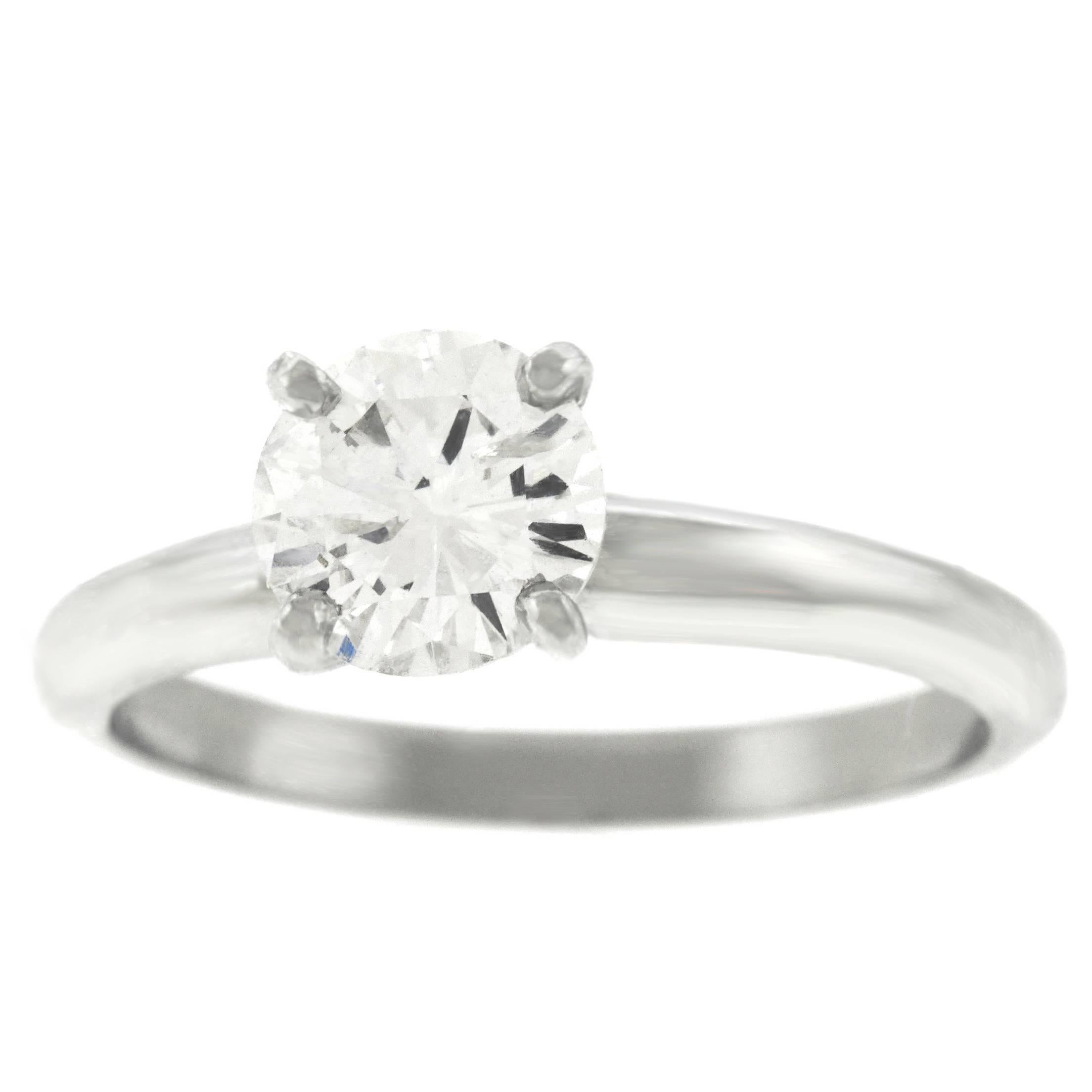 1.11 Carat Diamond Engagement Ring in Platinum GIA