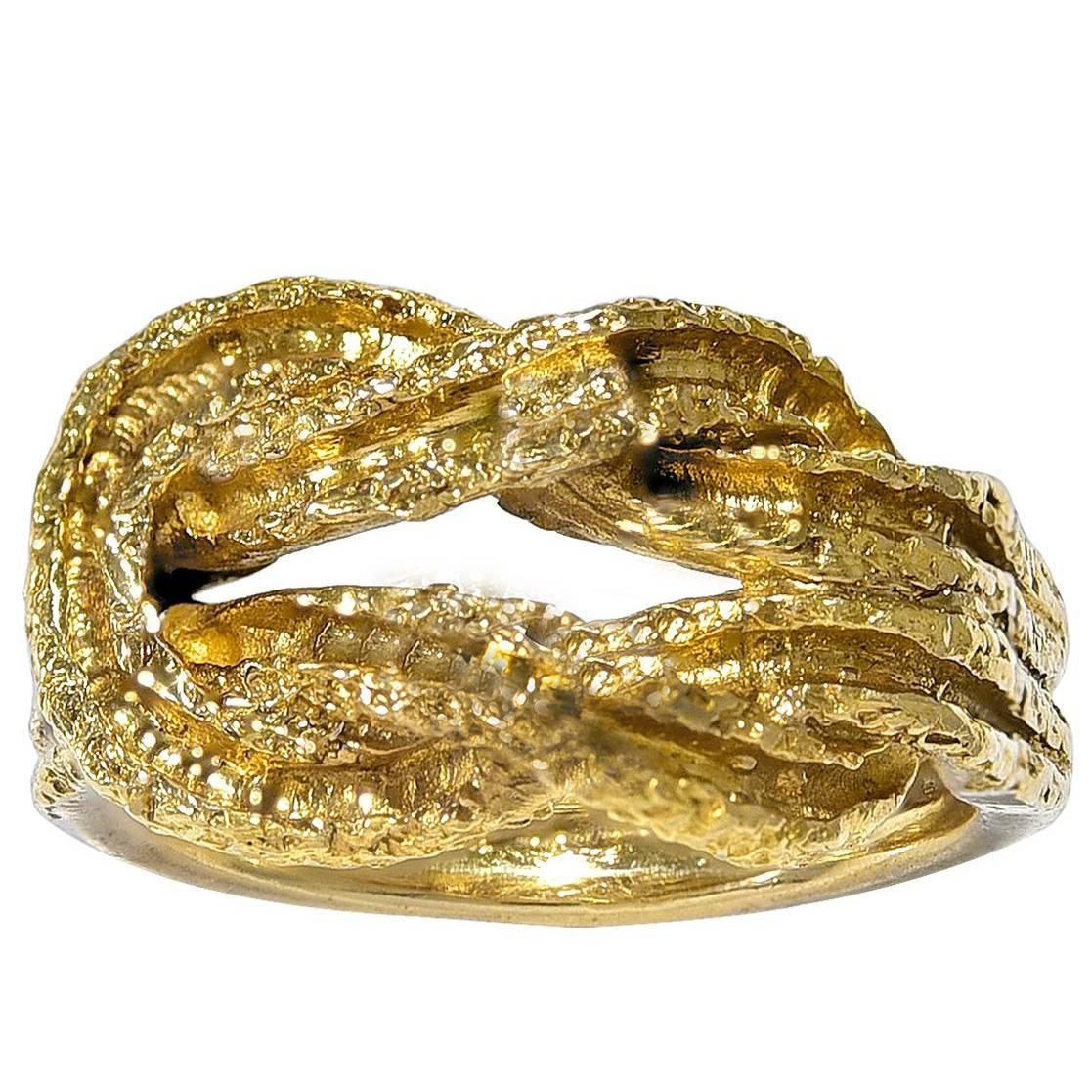 Gold Knot Ring by Ilias Lalaounis For Sale