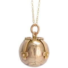 Antique Victorian Gold Masonic Orb Pendant